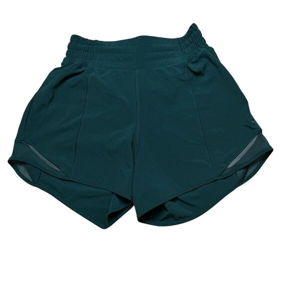 Lululemon Hotty Hot High-Rise Lined Short 4" Storm Teal - Picture 2 of 8